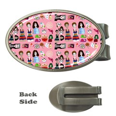 Drawing Collage Pink Money Clips (oval)  by snowwhitegirl