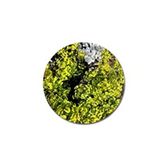 Acid Green Patterns Golf Ball Marker by kaleidomarblingart