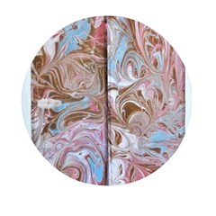 Marbling Collage Mini Round Pill Box (pack Of 5) by kaleidomarblingart