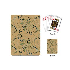 Folk Floral Art Pattern  Flowers Abstract Surface Design  Seamless Pattern Playing Cards Single Design (mini) by Eskimos