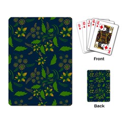 Folk Floral Art Pattern  Flowers Abstract Surface Design  Seamless Pattern Playing Cards Single Design (rectangle) by Eskimos
