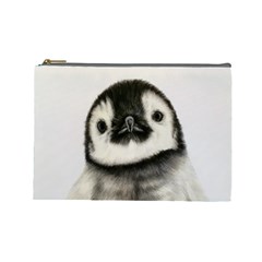 Penguin Chick  Print Cosmetic Bag (large)