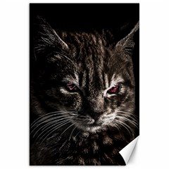 Creepy Kitten Portrait Photo Illustration Canvas 20  X 30  by dflcprintsclothing