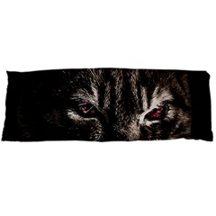 Creepy Kitten Portrait Photo Illustration Body Pillow Case (dakimakura) by dflcprintsclothing