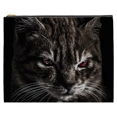 Creepy Kitten Portrait Photo Illustration Cosmetic Bag (XXXL)