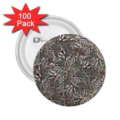 Modern Floral Collage Pattern Design 2.25  Buttons (100 pack) 