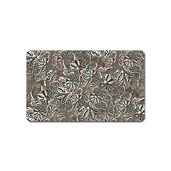 Modern Floral Collage Pattern Design Magnet (Name Card)