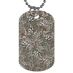 Modern Floral Collage Pattern Design Dog Tag (Two Sides)