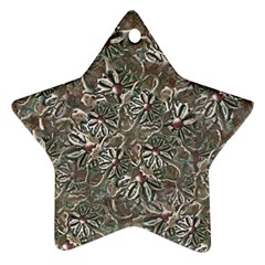 Modern Floral Collage Pattern Design Star Ornament (Two Sides)