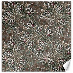 Modern Floral Collage Pattern Design Canvas 12  x 12 