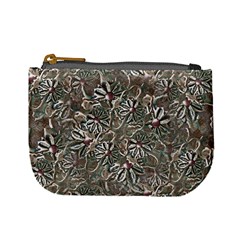 Modern Floral Collage Pattern Design Mini Coin Purse