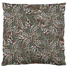 Modern Floral Collage Pattern Design Large Flano Cushion Case (One Side)