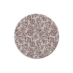 Curly Lines Magnet 3  (round) by SychEva
