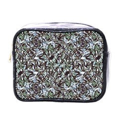 Intricate Textured Ornate Pattern Design Mini Toiletries Bag (one Side) by dflcprintsclothing