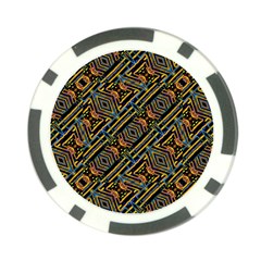 Electric Neon Lines Pattern Design Poker Chip Card Guard by dflcprintsclothing