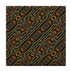 Electric Neon Lines Pattern Design Face Towel by dflcprintsclothing