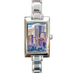 Akihabara Zone Urban Scene Tokyo Japan Rectangle Italian Charm Watch by dflcprintsclothing