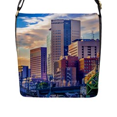 Akihabara Zone Urban Scene Tokyo Japan Flap Closure Messenger Bag (l) by dflcprintsclothing