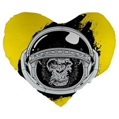 Spacemonkey Large 19  Premium Heart Shape Cushions by goljakoff