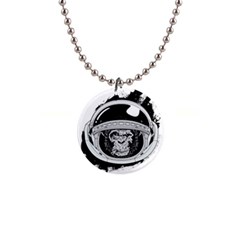 Spacemonkey 1  Button Necklace by goljakoff