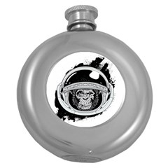 Spacemonkey Round Hip Flask (5 Oz) by goljakoff