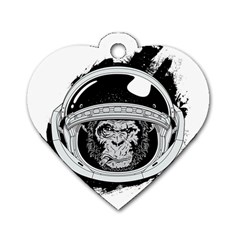 Spacemonkey Dog Tag Heart (One Side)