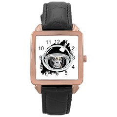 Spacemonkey Rose Gold Leather Watch  by goljakoff