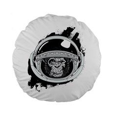 Spacemonkey Standard 15  Premium Flano Round Cushions by goljakoff