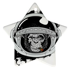 Spacemonkey Ornament (star) by goljakoff