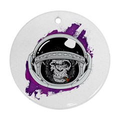 Purple Spacemonkey Ornament (round) by goljakoff