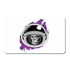 Purple Spacemonkey Magnet (rectangular) by goljakoff