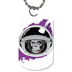 Purple Spacemonkey Dog Tag (two Sides) by goljakoff