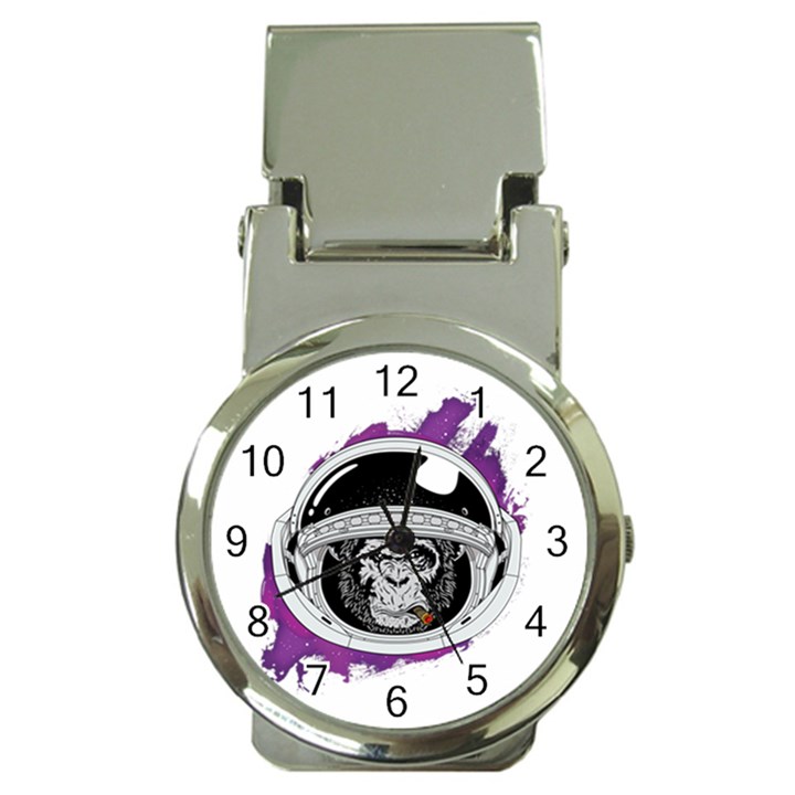 Purple spacemonkey Money Clip Watches