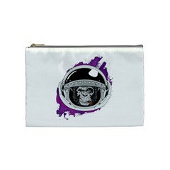 Purple Spacemonkey Cosmetic Bag (medium) by goljakoff