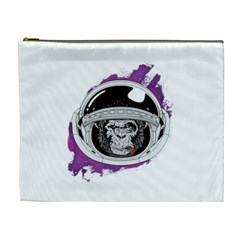 Purple Spacemonkey Cosmetic Bag (xl) by goljakoff