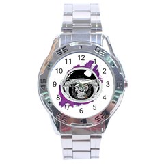 Purple Spacemonkey Stainless Steel Analogue Watch by goljakoff