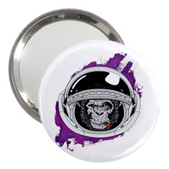 Purple Spacemonkey 3  Handbag Mirrors by goljakoff