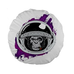 Purple Spacemonkey Standard 15  Premium Round Cushions by goljakoff