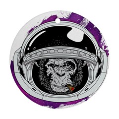 Spacemonkey Ornament (round) by goljakoff