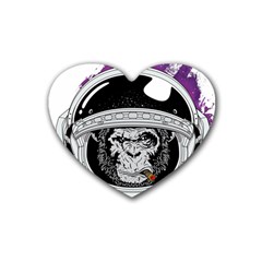 Spacemonkey Rubber Coaster (heart)  by goljakoff