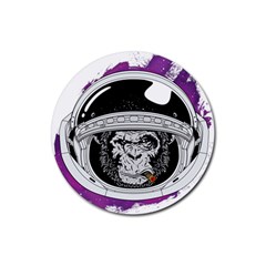 Spacemonkey Rubber Coaster (round)  by goljakoff