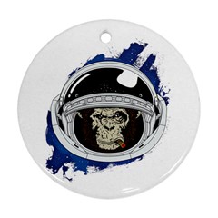 Spacemonkey Ornament (round) by goljakoff