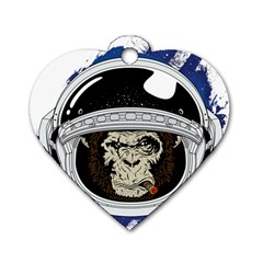 Spacemonkey Dog Tag Heart (two Sides) by goljakoff