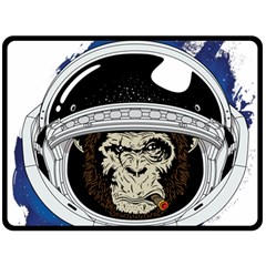 Spacemonkey Fleece Blanket (large)  by goljakoff