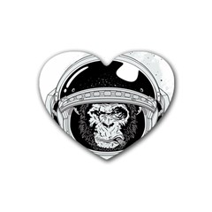 Spacemonkey Heart Coaster (4 Pack)  by goljakoff