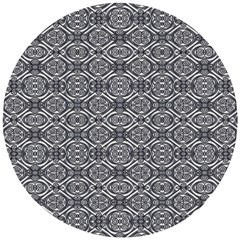Silver Ornate Decorative Design Pattern Wooden Puzzle Round by dflcprintsclothing