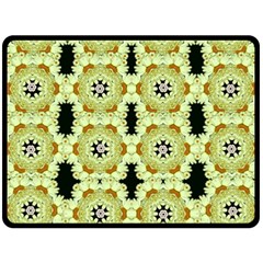 Summer Sun Flower Power Over The Florals In Peace Pattern Fleece Blanket (large)  by pepitasart