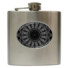 Gothic Mandala Hip Flask (6 Oz) by MRNStudios