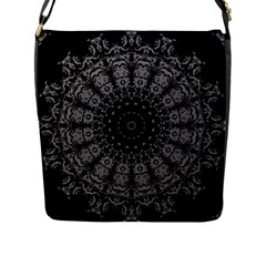 Gothic Mandala Flap Closure Messenger Bag (l) by MRNStudios