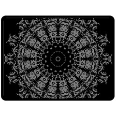 Gothic Mandala Double Sided Fleece Blanket (large)  by MRNStudios